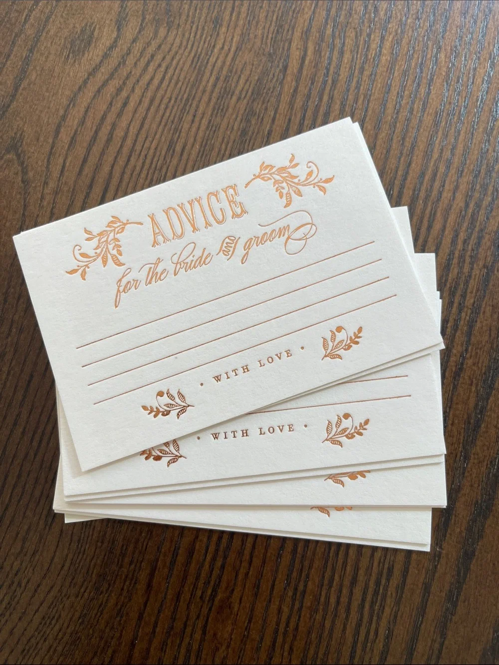 Advice Cards for the Bride & Groom